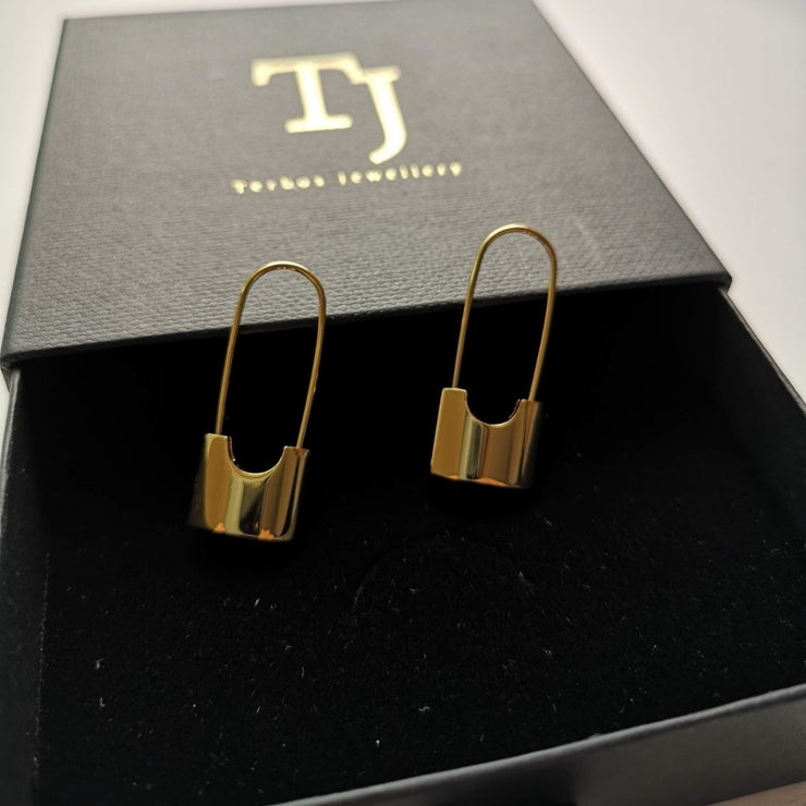 FREEDOM | 18K Gold Padlock Earrings