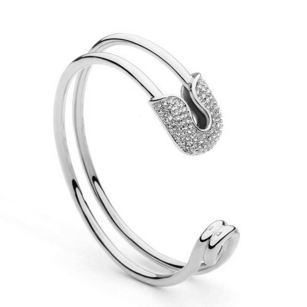 PAPER CLIP | 925 Sterling Silver Paper Clip Cuff Bracelet For Women