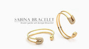 PAPER CLIP | 18K Gold Paper Clip Cuff Bracelet For Women
