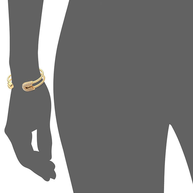 PAPER CLIP | 18K Gold Paper Clip Cuff Bracelet For Women