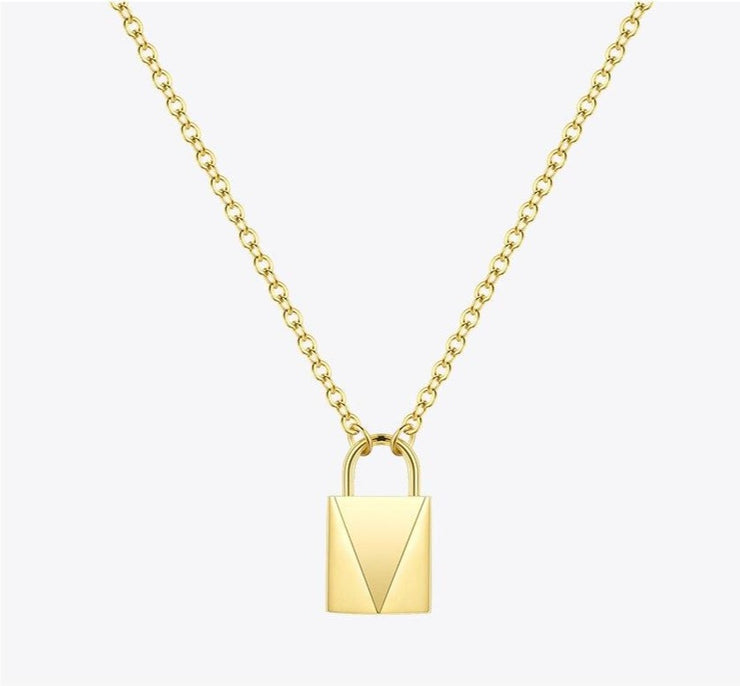 FREEDOM | 18K Gold Padlock Necklace For Women