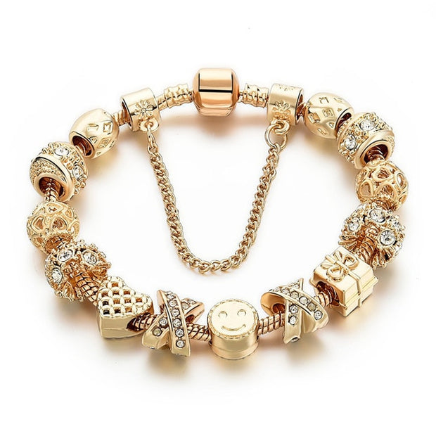 Smiles & Gifts Charm Bracelet Dressed With CZ Diamonds