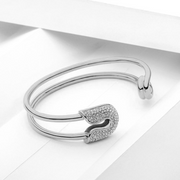 PAPER CLIP | 925 Sterling Silver Paper Clip Cuff Bracelet For Women
