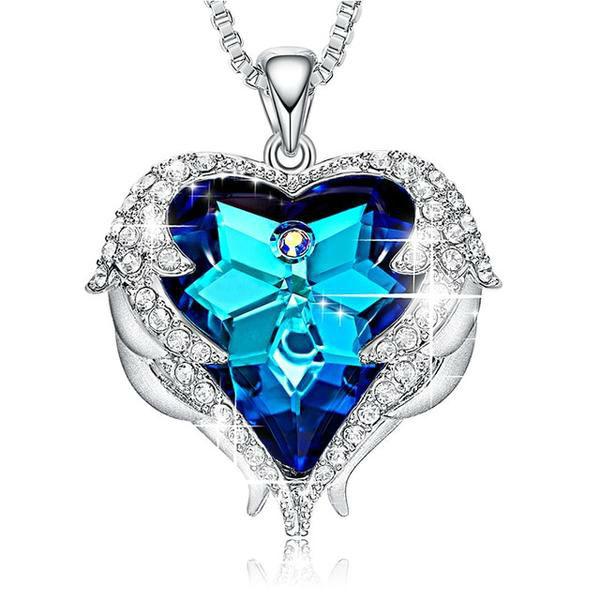 Angel Heart 925 Necklace With Swarovski Crystals